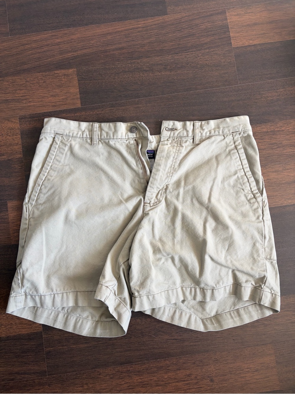 Patagonia Men’s Khaki Flat-Front Shorts